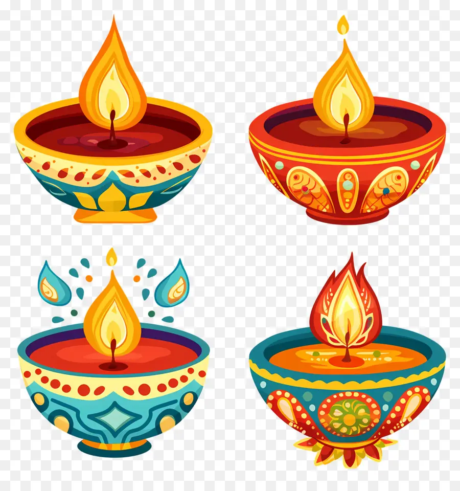 Bougie De Diwali，Diya Décoratif PNG