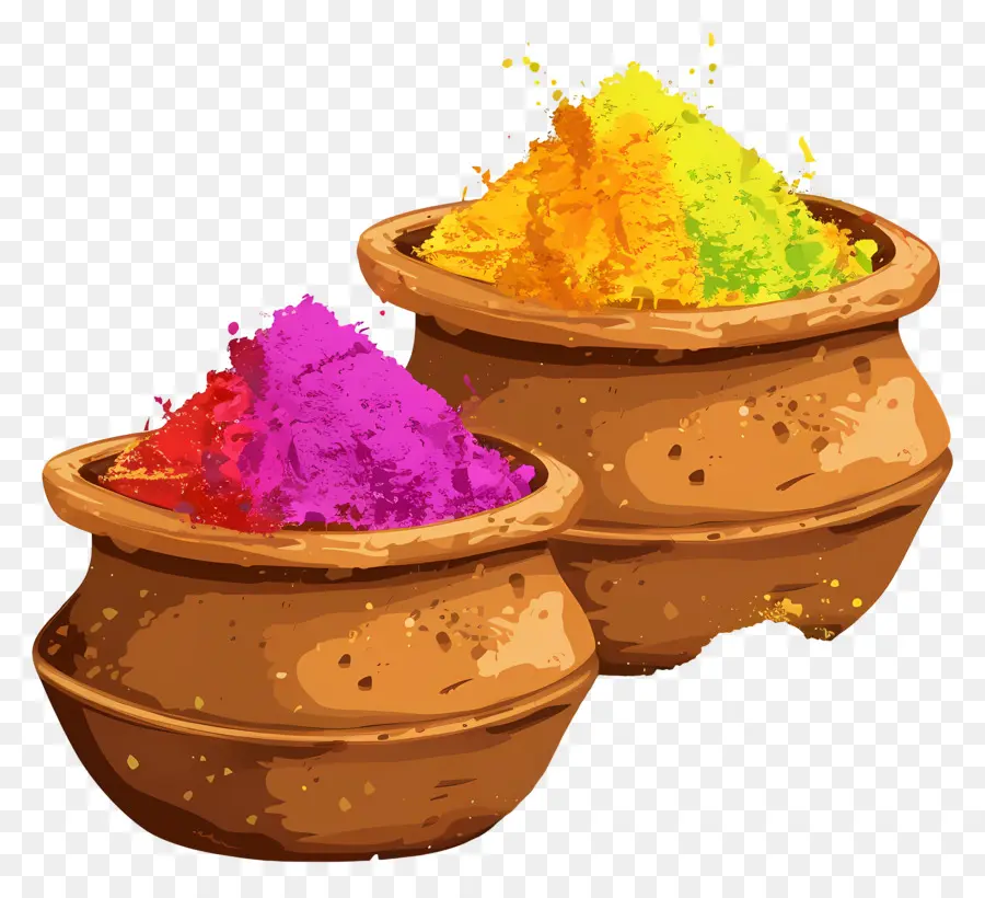 Fond De Holi，Poudres Colorées PNG