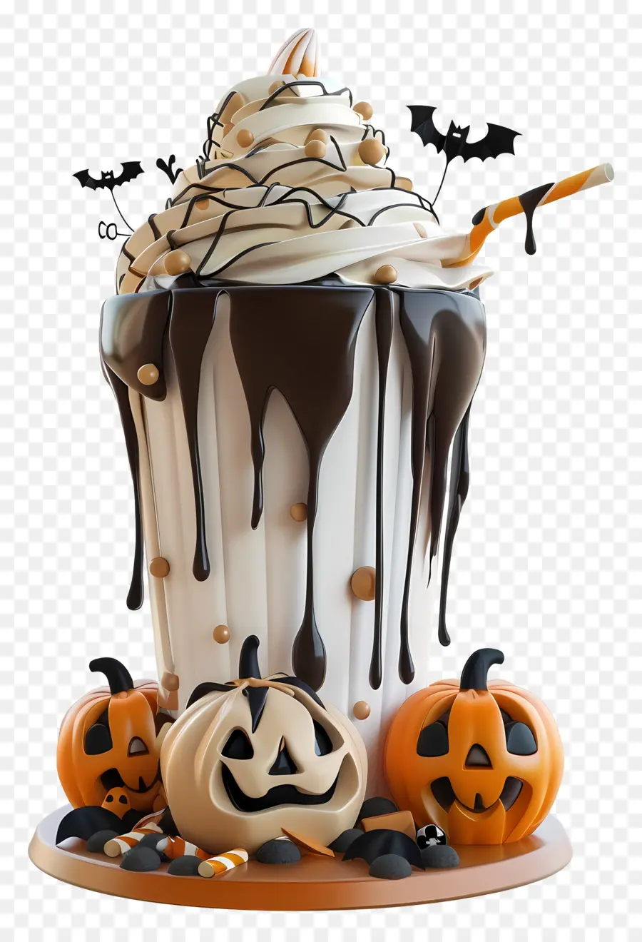 Milk Shake D'halloween，Milk Shake à La Citrouille PNG