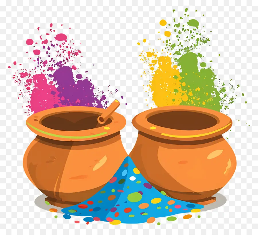 Fond De Holi，Poudres Colorées PNG