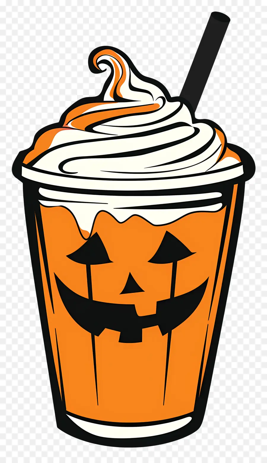 Milk Shake D'halloween，Latté à La Citrouille PNG