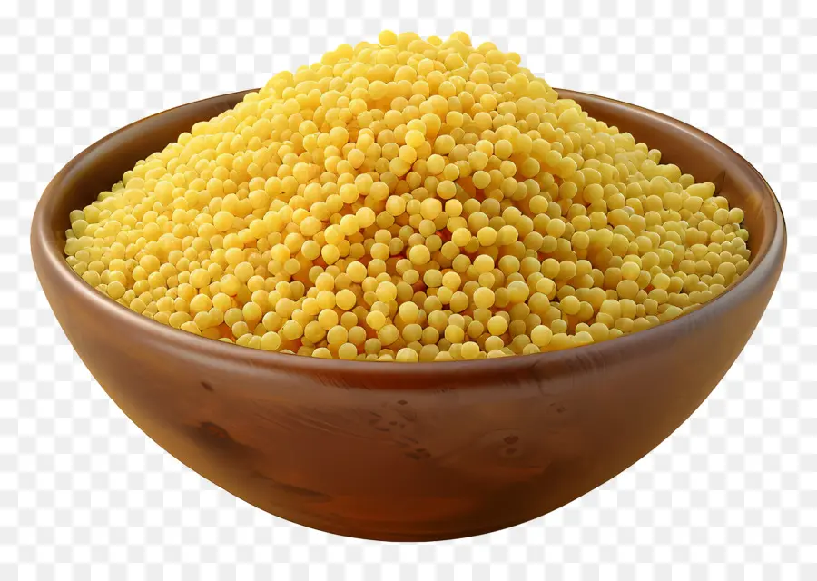 Cuisine Africaine，Couscous Dans Un Bol Noir PNG