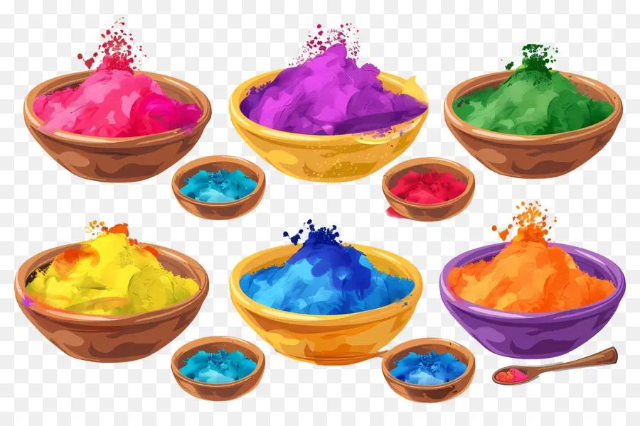 Fond De Holi，Poudre Colorée PNG