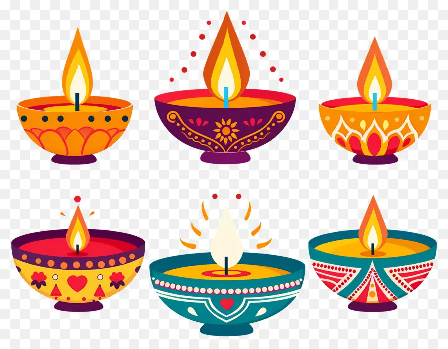 Bougie De Diwali，Diya Pastel PNG