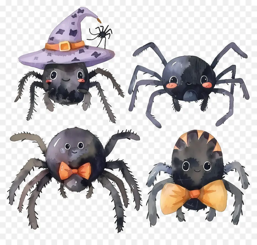 Araignées D'halloween，Araignées Mignonnes PNG