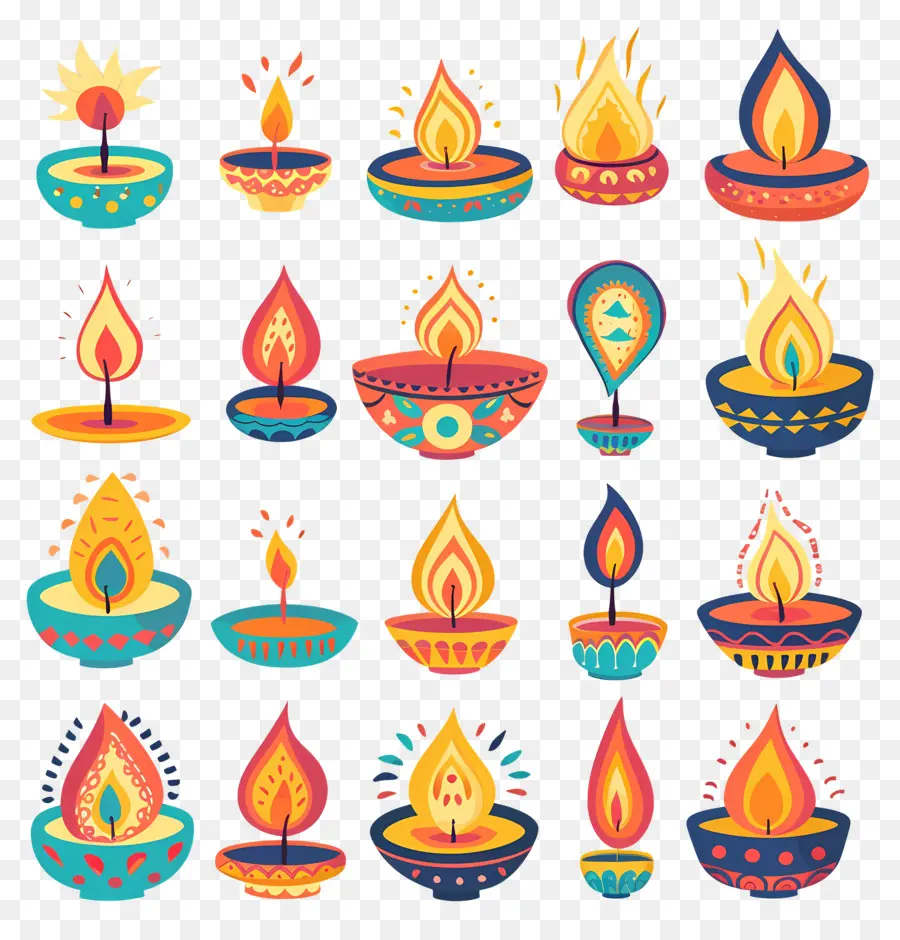 Bougie De Diwali，Diya Décoratif PNG