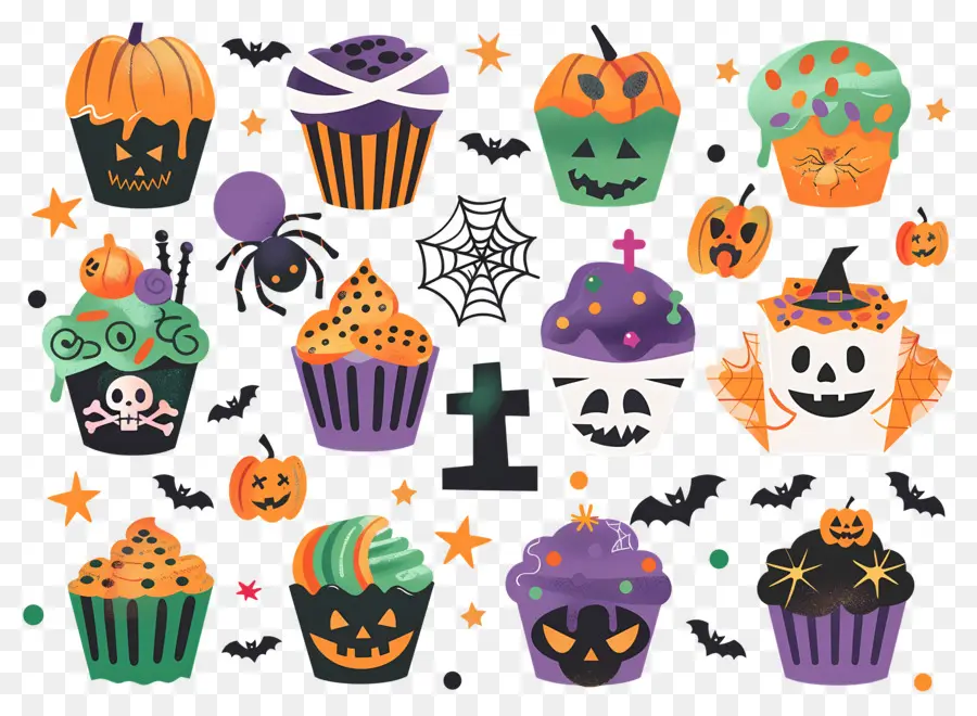 Petits Gâteaux D'halloween，Citrouille PNG