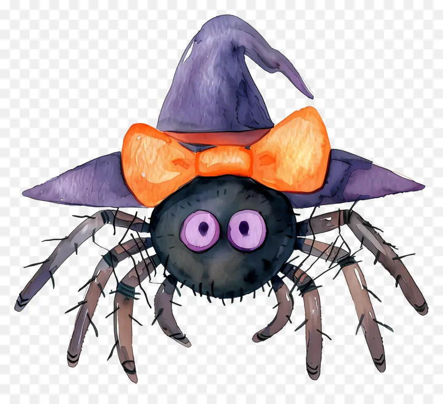 Araignée D'halloween，Araignée Avec Chapeau PNG