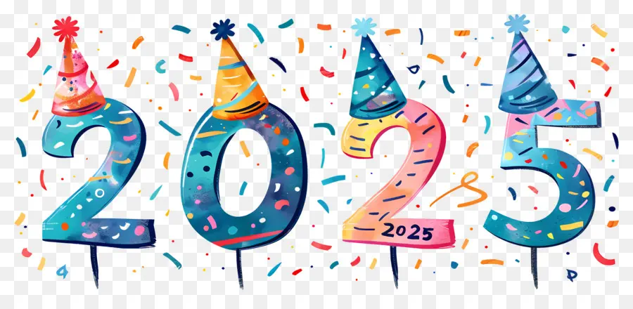 2025 Année，Célébration 2025 PNG