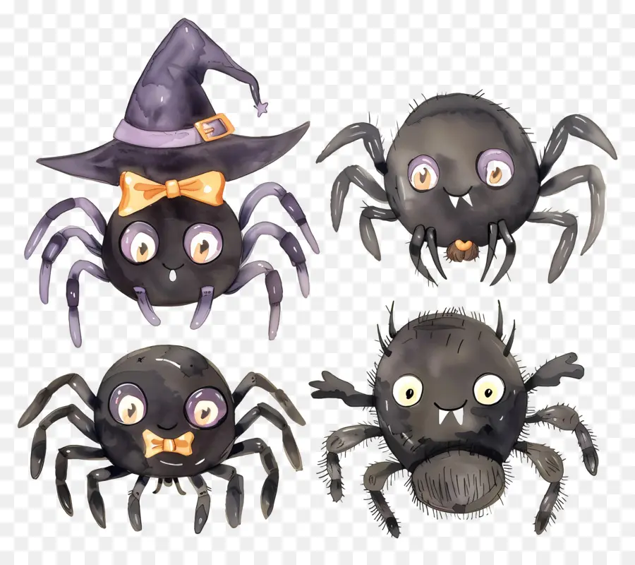 Araignées D'halloween，Araignées Mignonnes PNG