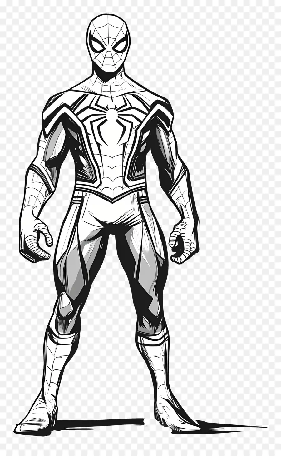 Spiderman Debout，Croquis De Spider Man PNG