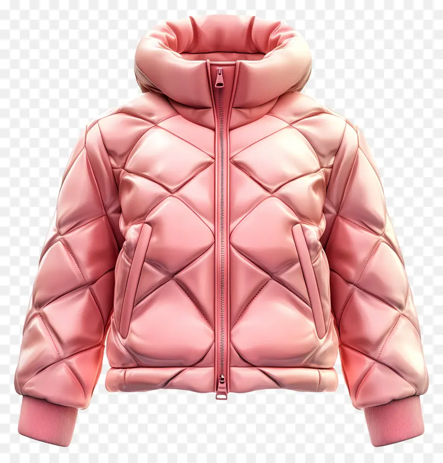 Veste Matelassée，Doudoune Rose PNG