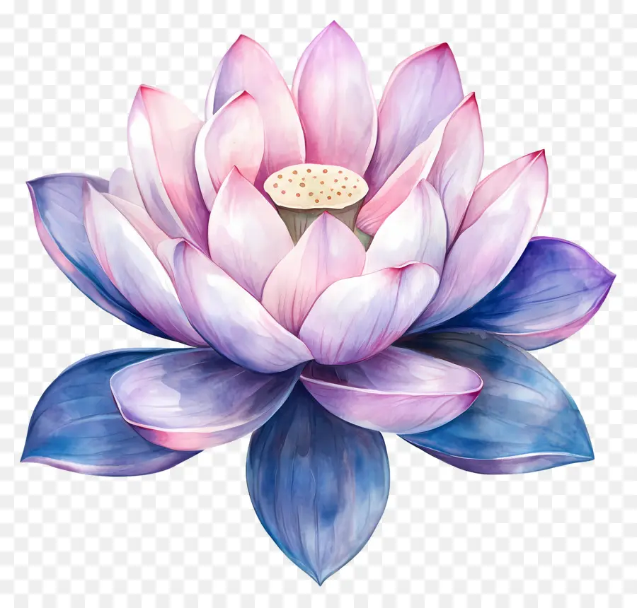 Lotus Aquarelle，Fleur De Lotus PNG