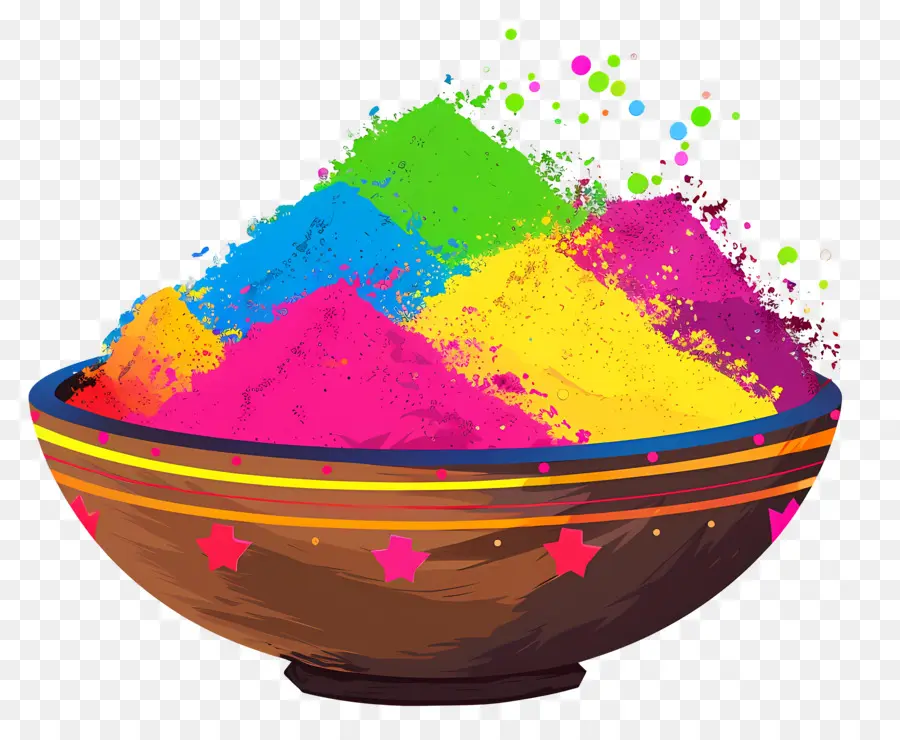 Fond De Holi，Poudres Colorées PNG