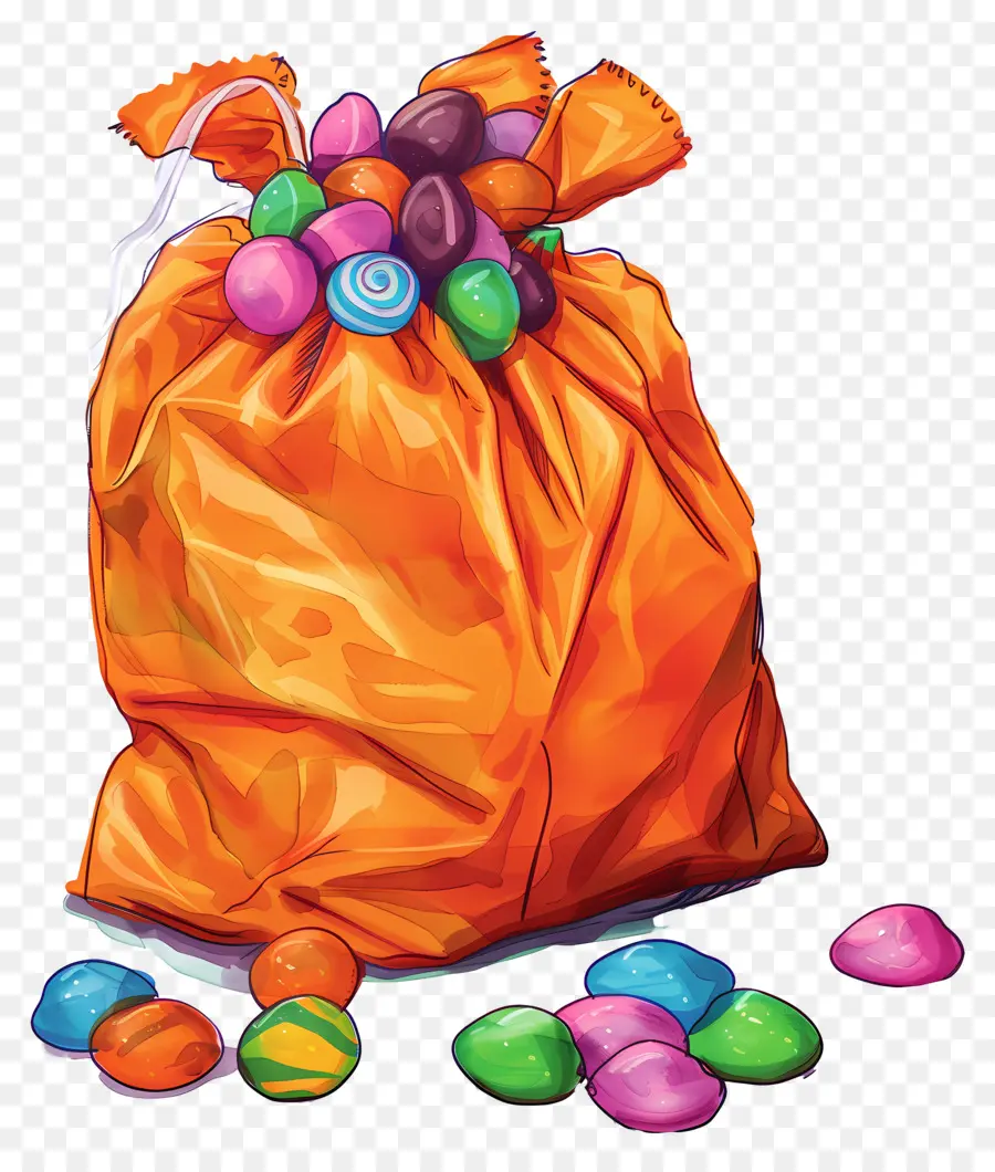 Sac De Bonbons，Coloré PNG