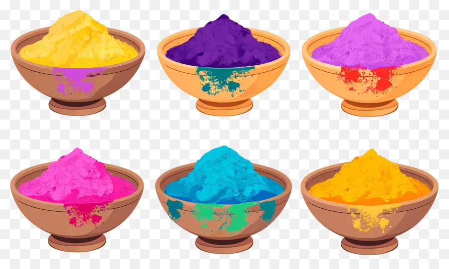 Fond De Holi，Poudre Colorée PNG