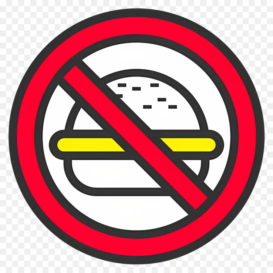 Pas De Nourriture，Aucun Signe De Hamburger PNG