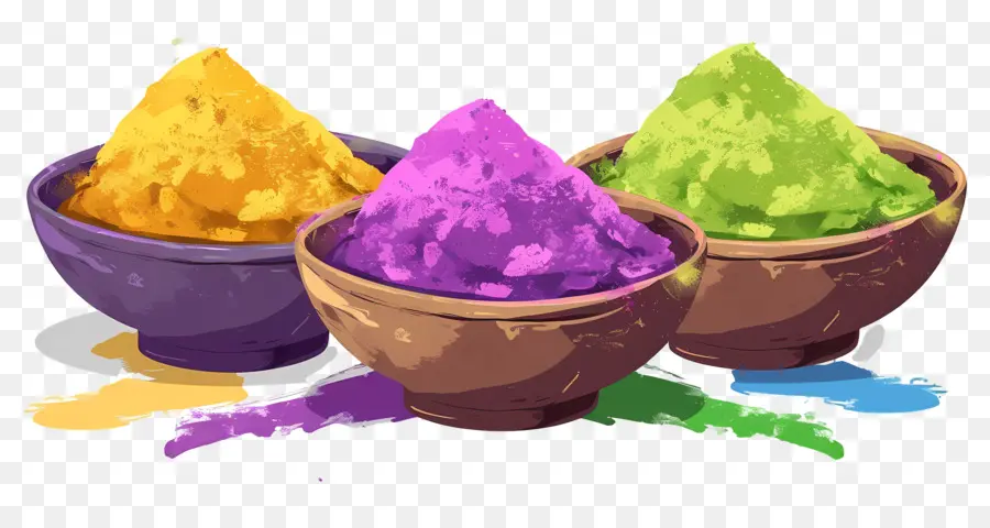 Fond De Holi，Poudres Colorées PNG