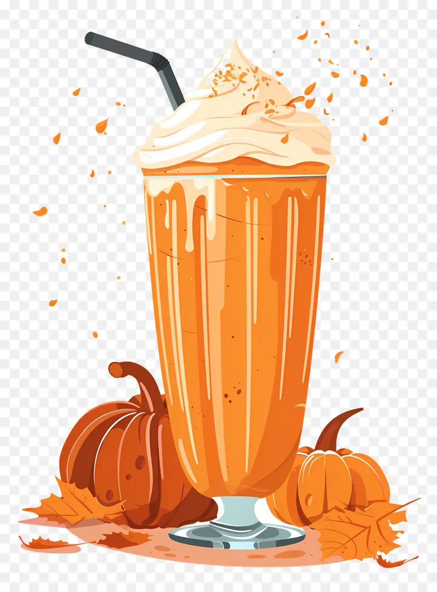 Milk Shake D'halloween，Latté à La Citrouille Et Aux épices PNG