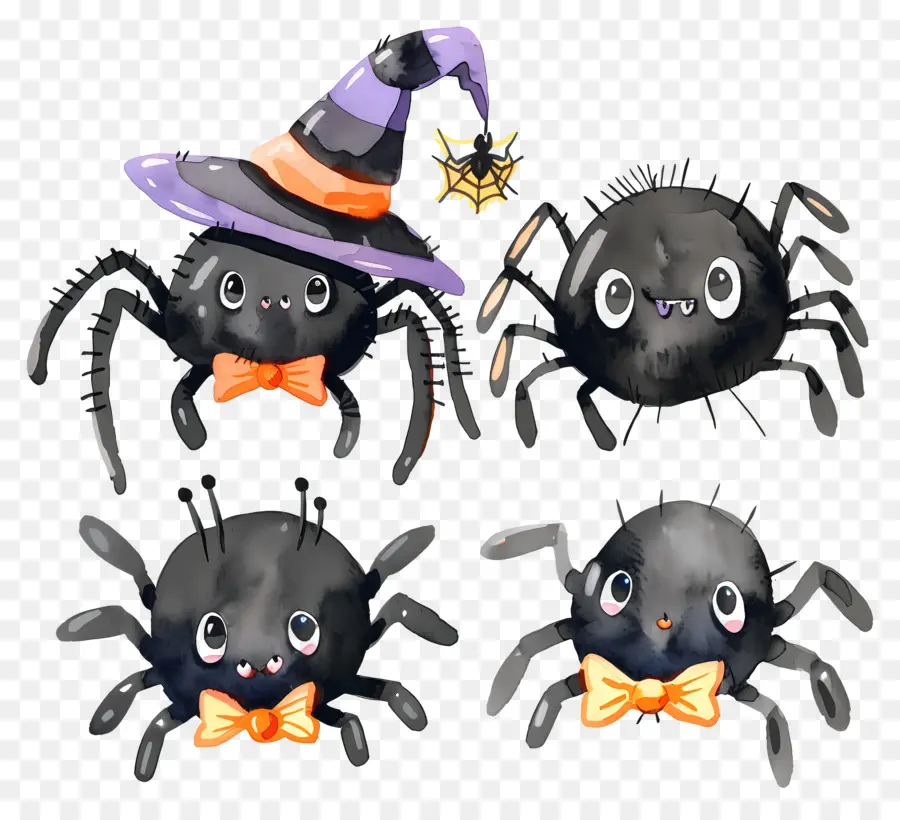 Araignées D'halloween，Araignées Mignonnes PNG