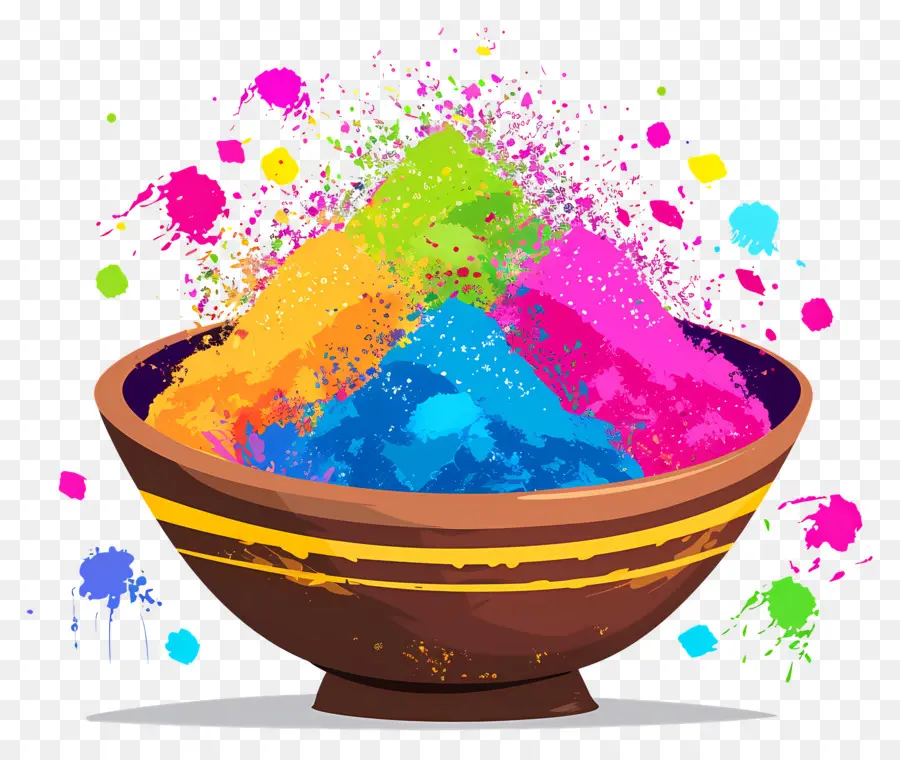 Fond De Holi，Poudres Colorées PNG