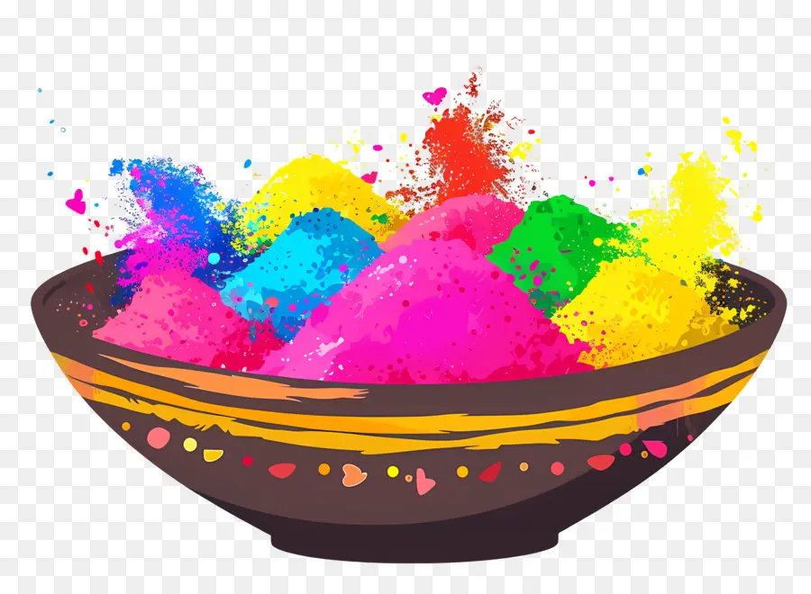 Fond De Holi，Poudres Colorées PNG