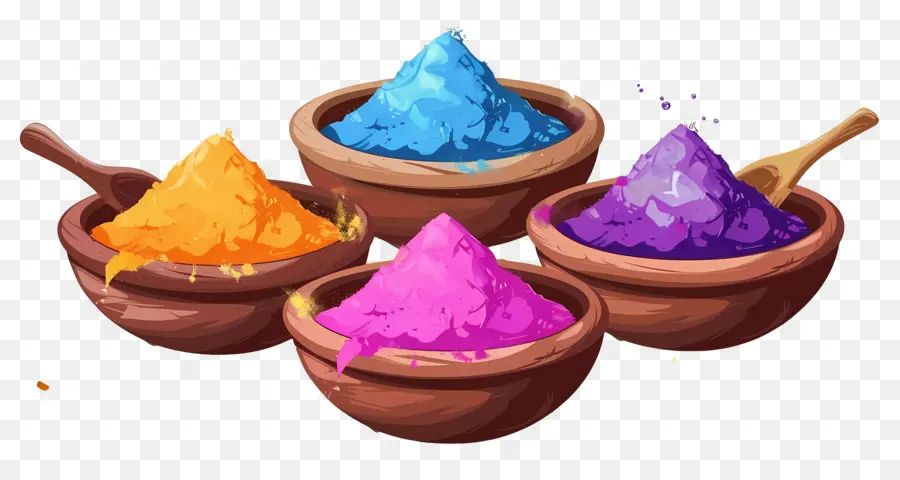 Fond De Holi，Poudres Colorées PNG