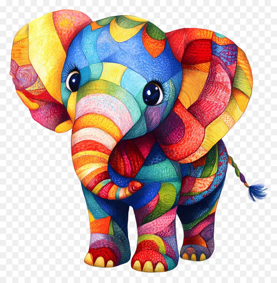 Bébé éléphant，Éléphant Coloré PNG