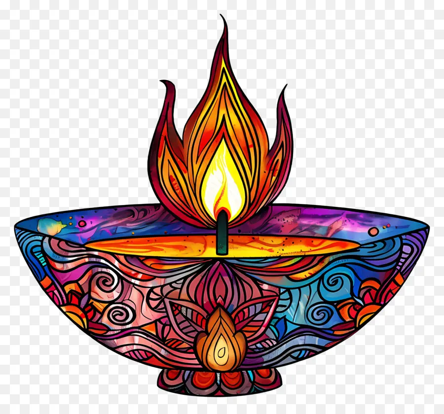 Diwali Diya，Diya Artistique PNG