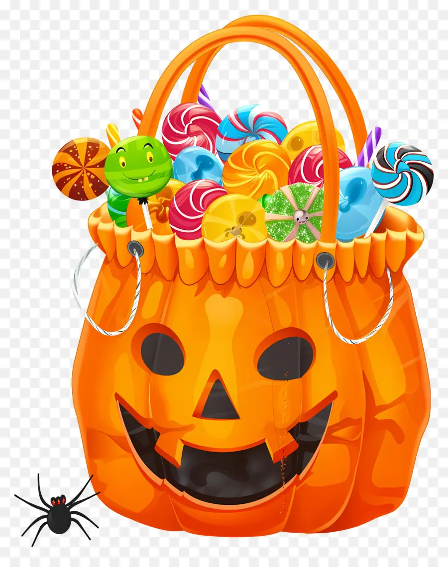 Panier D'halloween，Panier De Bonbons à La Citrouille PNG