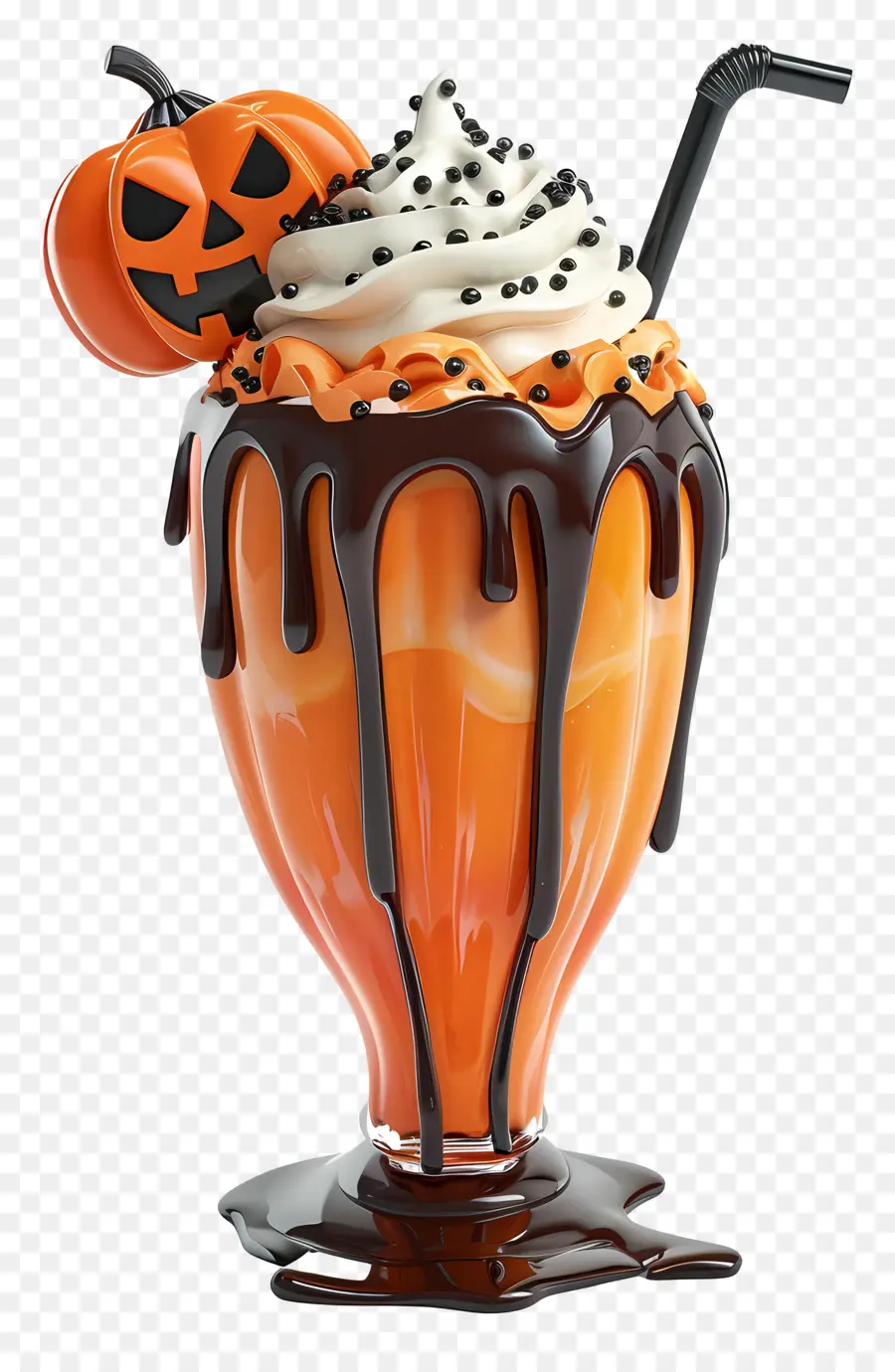 Milk Shake D'halloween，Citrouille PNG