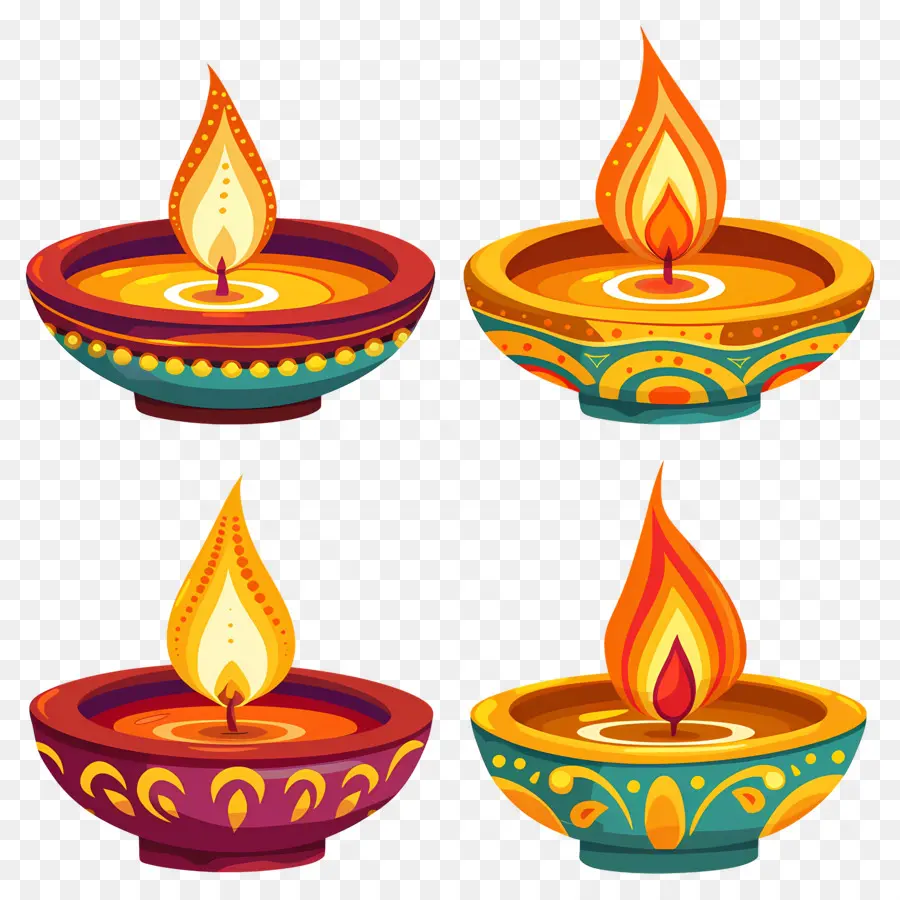 Bougie De Diwali，Diya Décoratif PNG