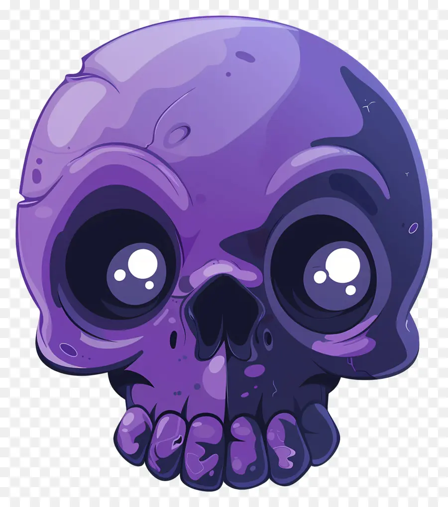 Crâne D'halloween，Crâne Violet PNG