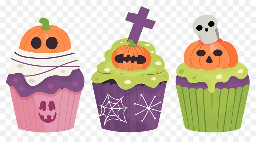 Petits Gâteaux D'halloween，Citrouille PNG