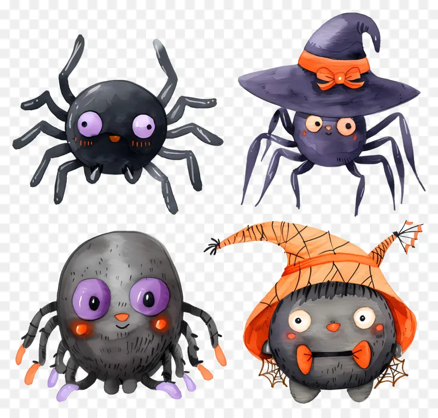 Araignées D'halloween，Araignées Effrayantes PNG