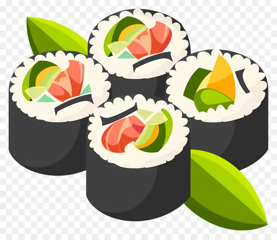 Rouleau De Sushi，Rouleaux De Sushi PNG