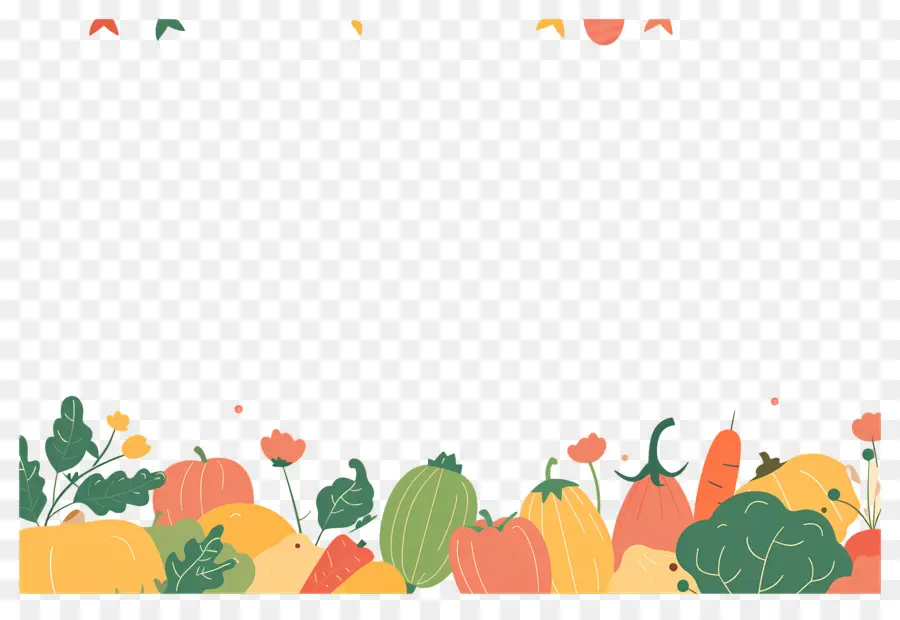 Contexte Alimentaire，Bordure De Légumes PNG