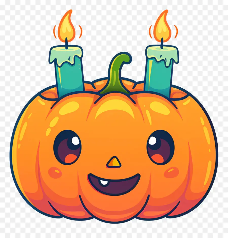 Bougies D'halloween，Citrouille PNG