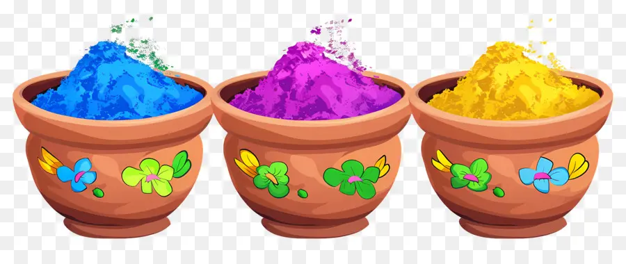 Fond De Holi，Poudres Colorées PNG