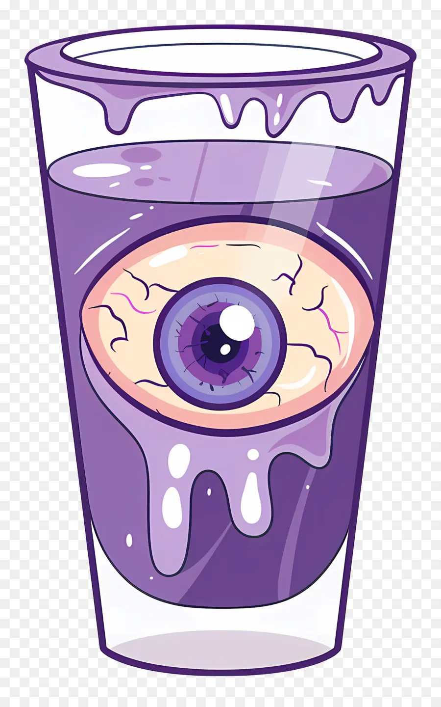 Boisson D'halloween，Boisson Violette Aux Globes Oculaires PNG