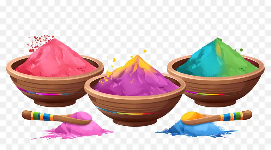 Fond De Holi，Poudres Colorées PNG