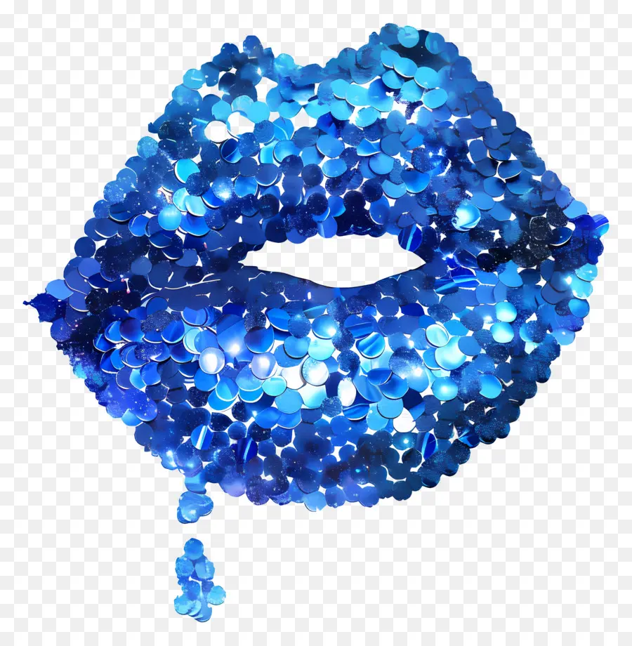 Baiser Scintillant，Lèvres Bleues PNG