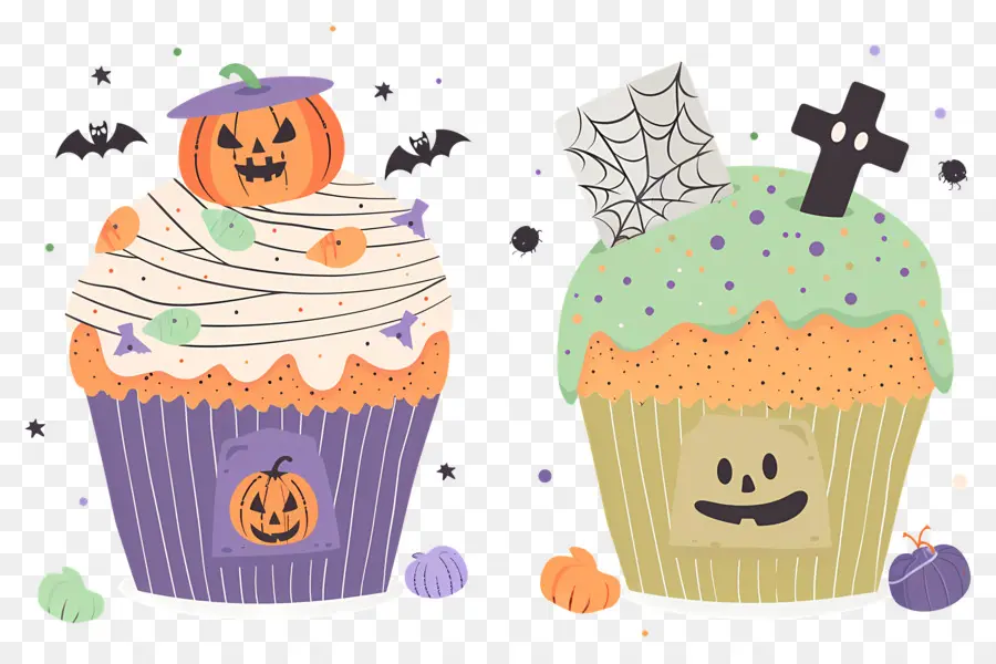 Petits Gâteaux D'halloween，Citrouille PNG