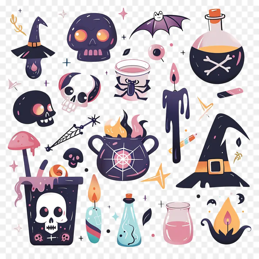 Fond D'halloween，Potion D'halloween PNG