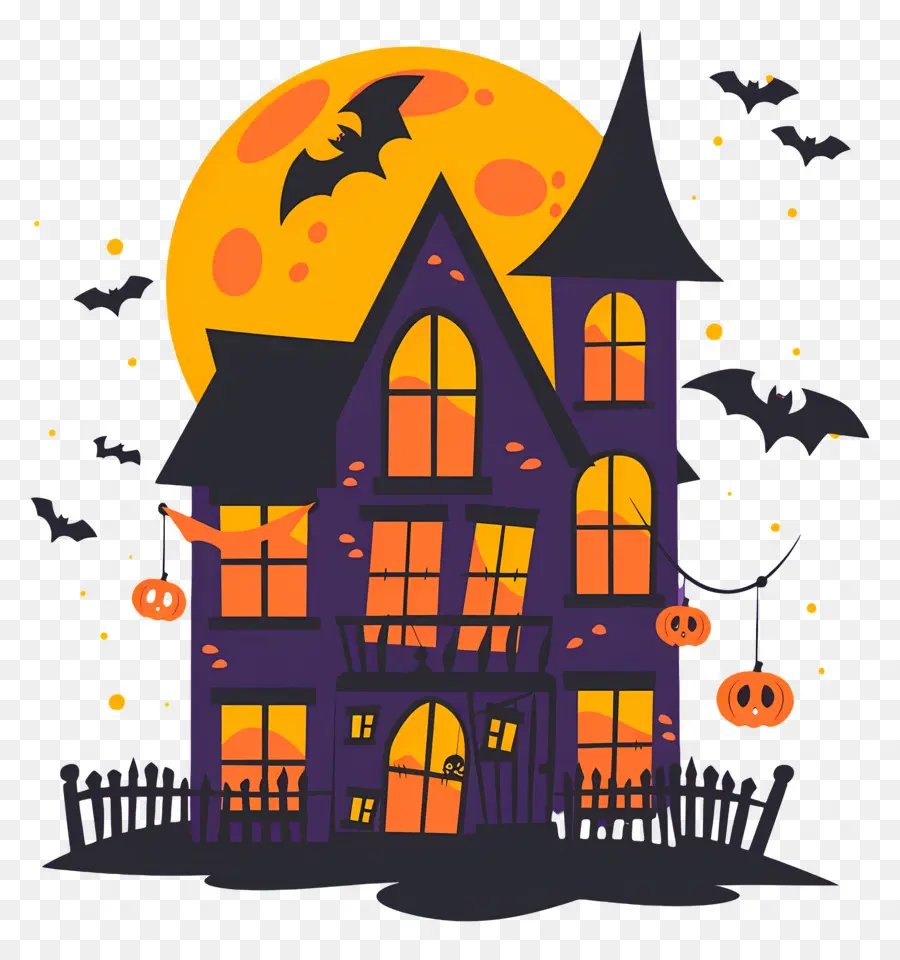 Ville D'halloween，Maison Sombre PNG