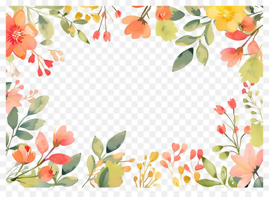 Fond Floral，Bordure Florale PNG