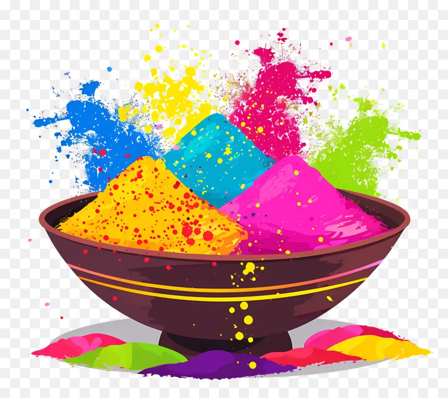 Fond De Holi，Poudres Colorées PNG