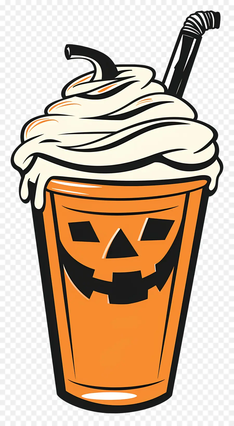 Milk Shake D'halloween，Boisson Sur Le Thème De La Citrouille PNG