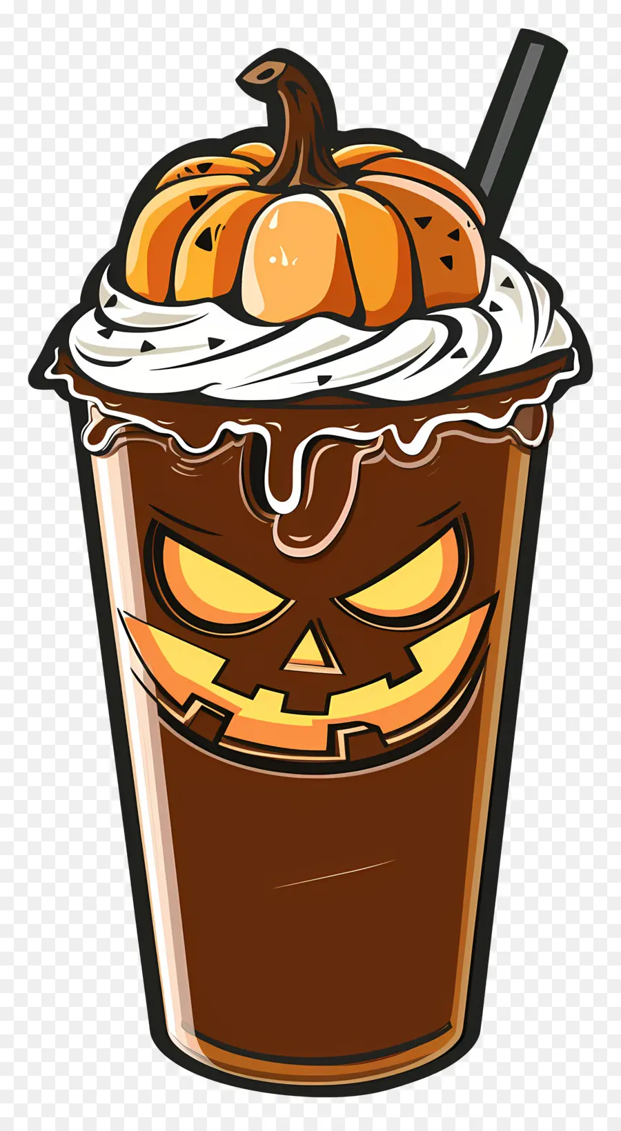 Milk Shake D'halloween，Latté à La Citrouille PNG