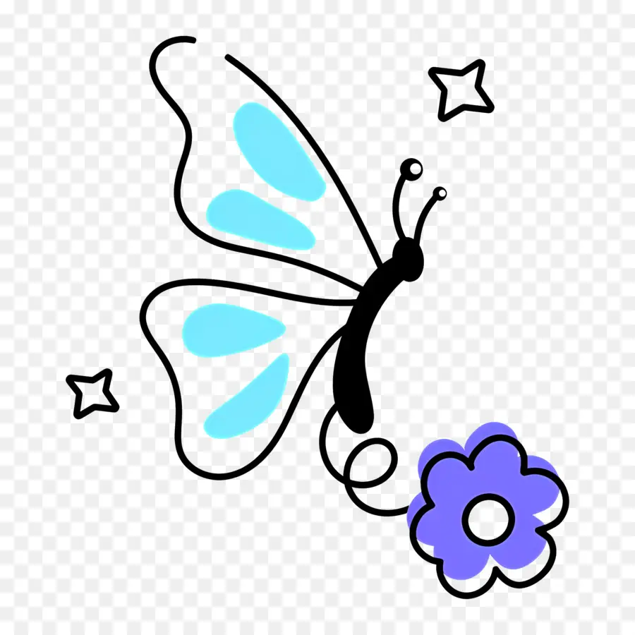 Papillon Volant，Papillon De Dessin Animé PNG